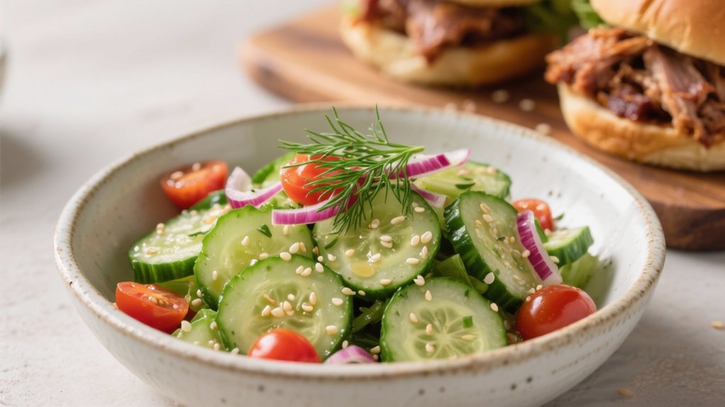 fresh crisp cucumber salad