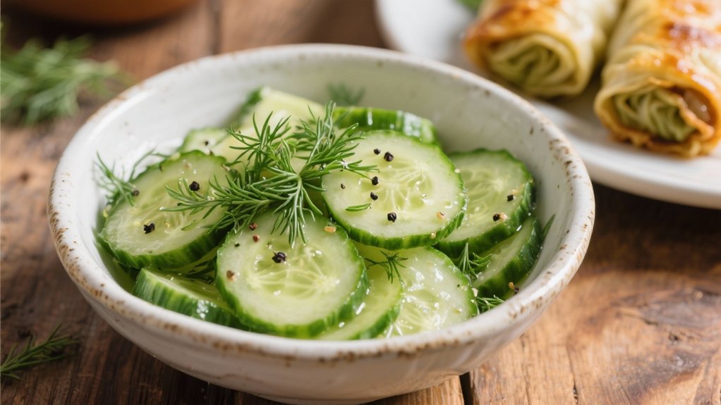 fresh crunchy cucumber salad