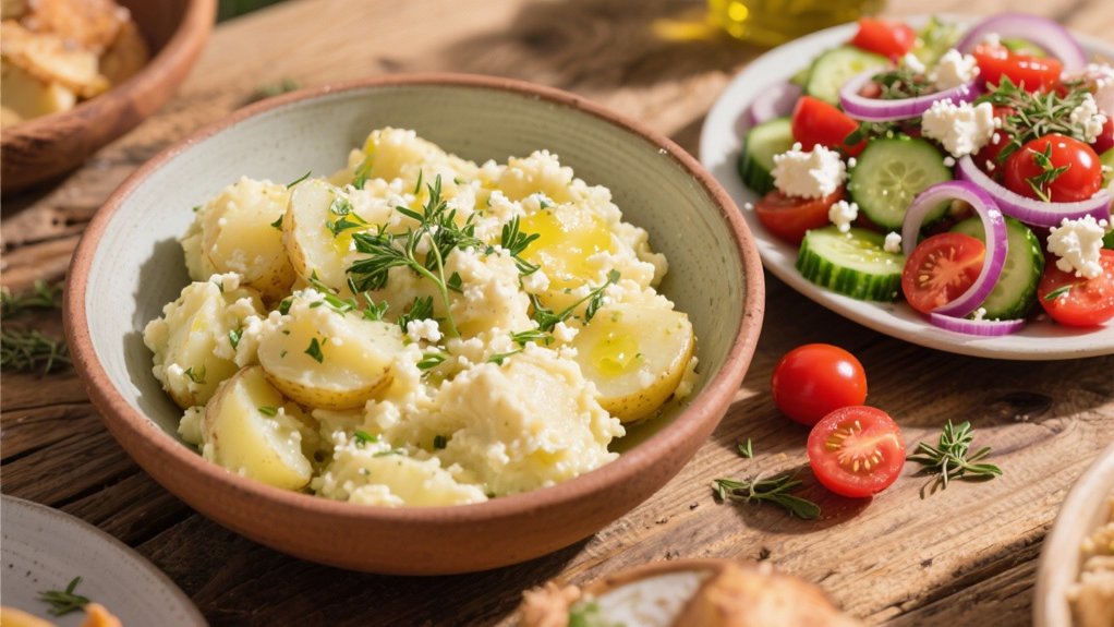 fresh crunchy mediterranean salad