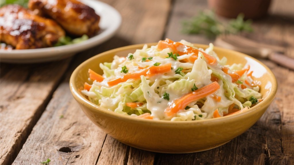 fresh crunchy tangy coleslaw