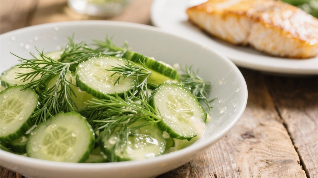 fresh cucumber dill salad
