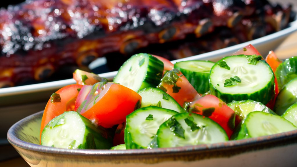 fresh cucumber tomato delight
