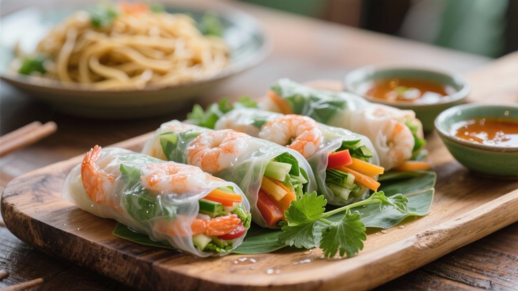 fresh customizable spring rolls