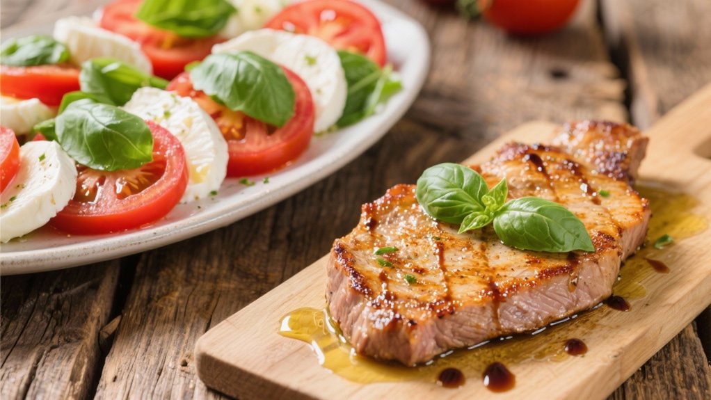 fresh elegant caprese salad