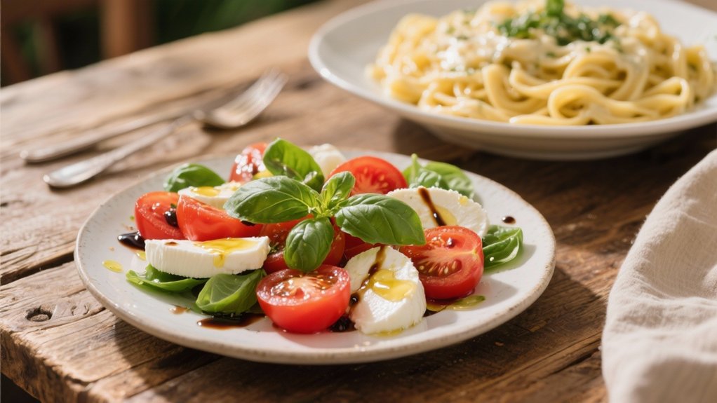 fresh flavorful caprese salad