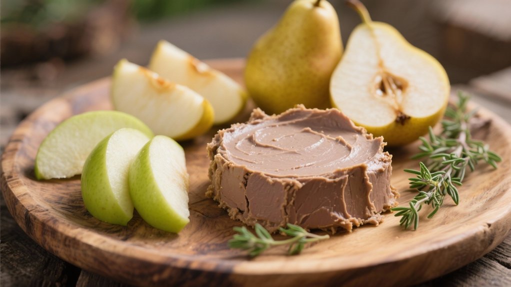 fresh fruit complements pate