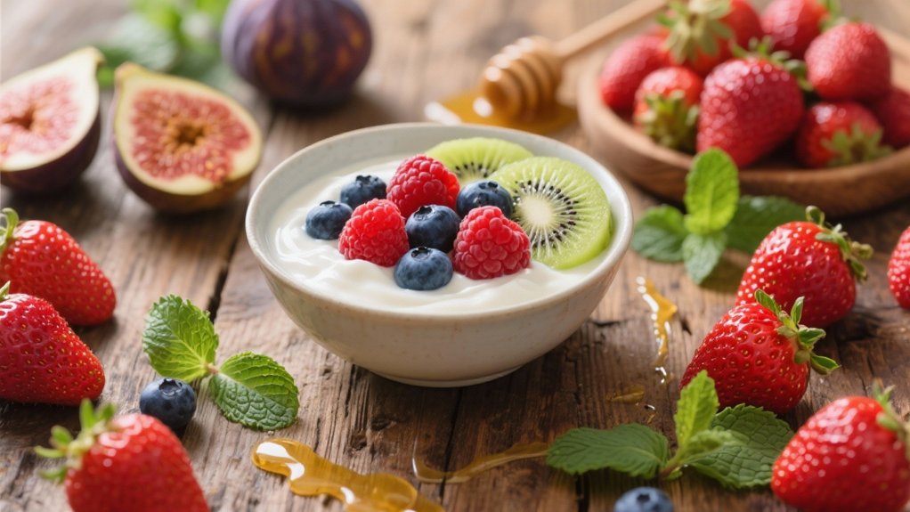 fresh fruits yogurt delight