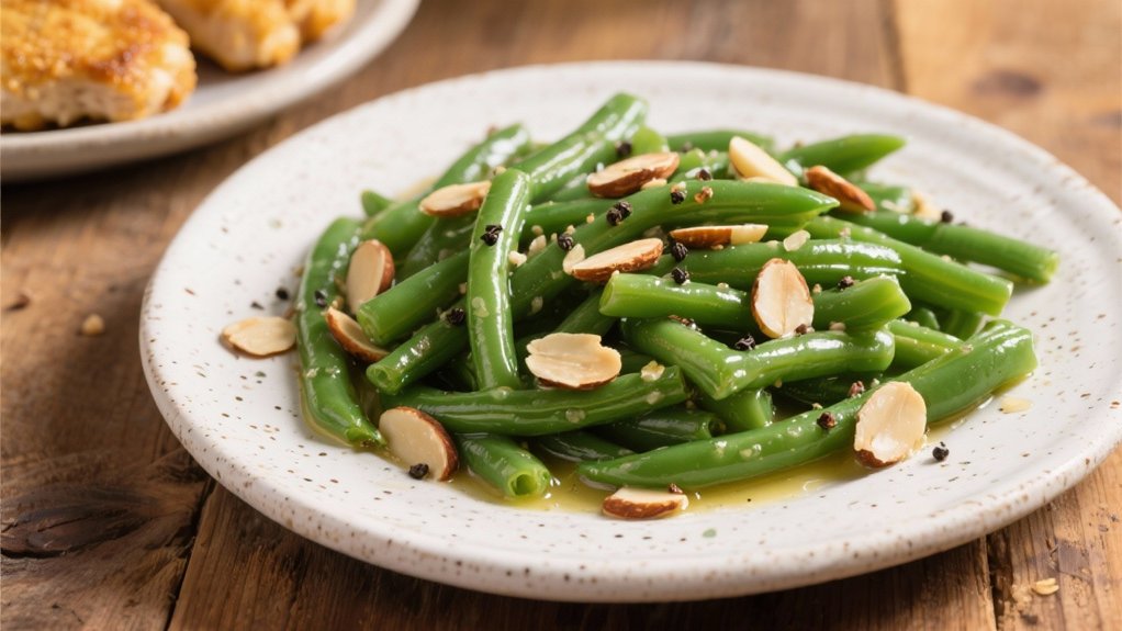 fresh green beans buttered