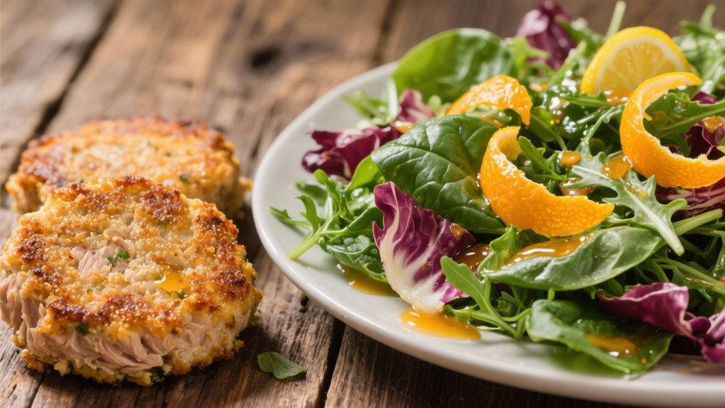 fresh greens with citrus dressing
