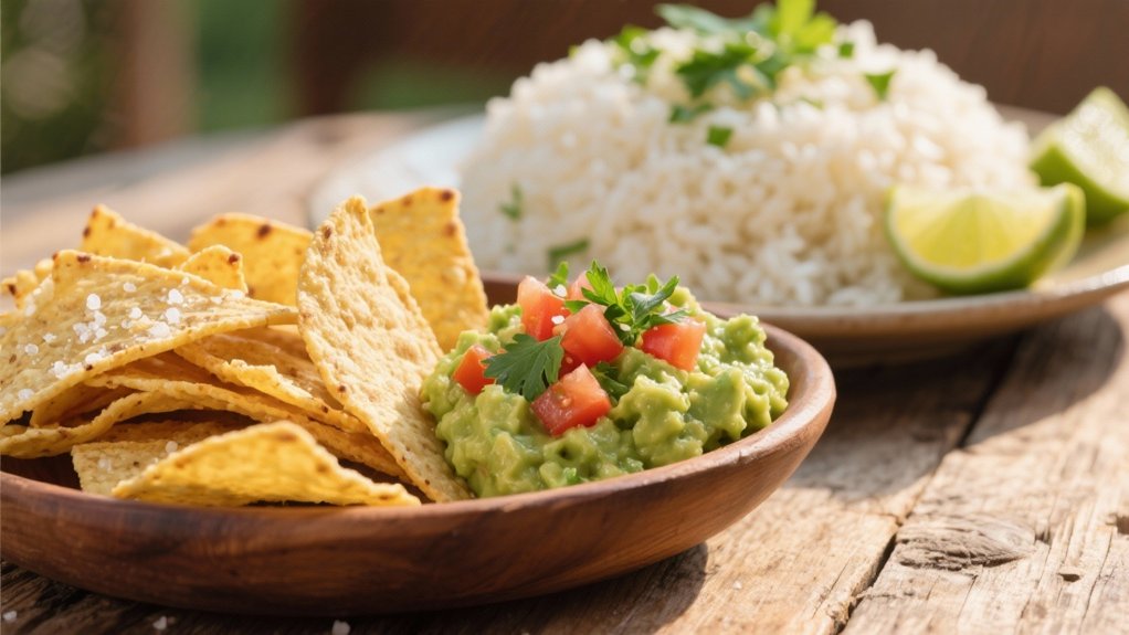 fresh guacamole crispy chips