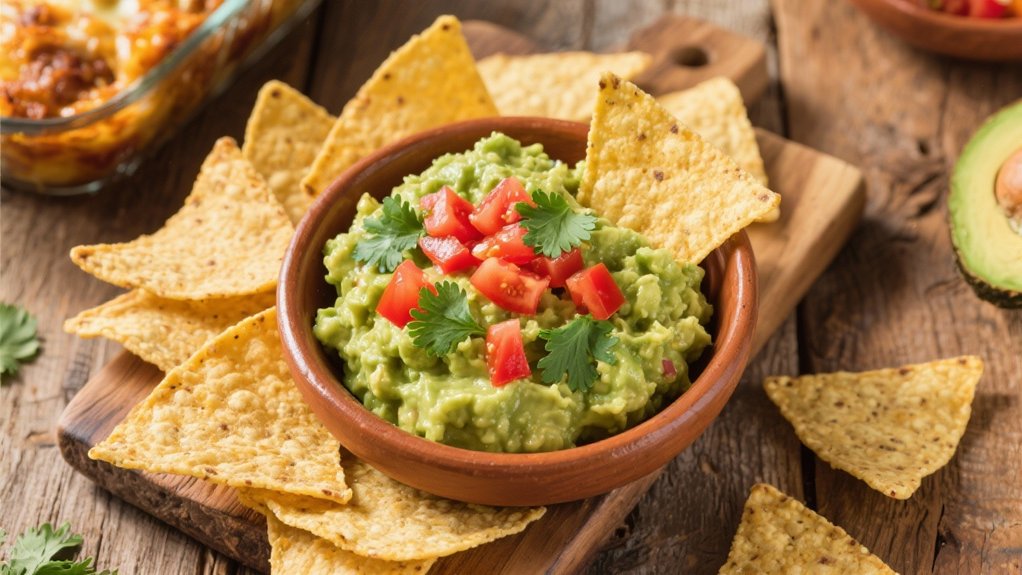 fresh guacamole tortilla chips