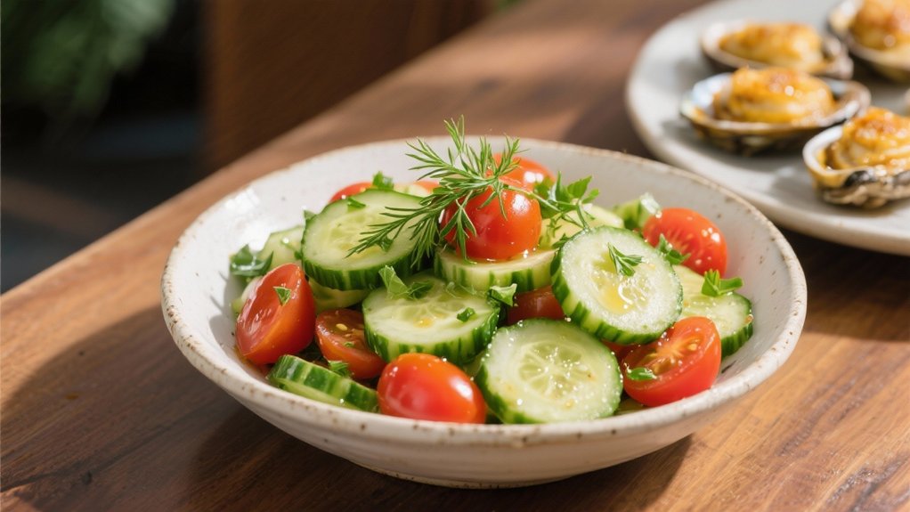 fresh invigorating salad contrast