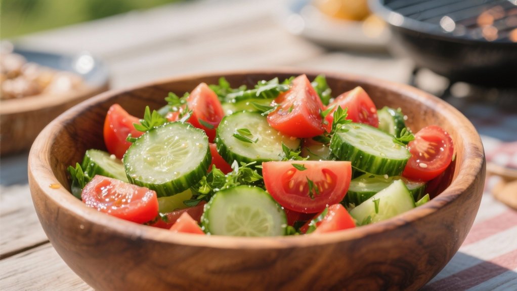 fresh light cucumber salad