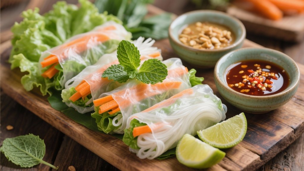 fresh light spring rolls