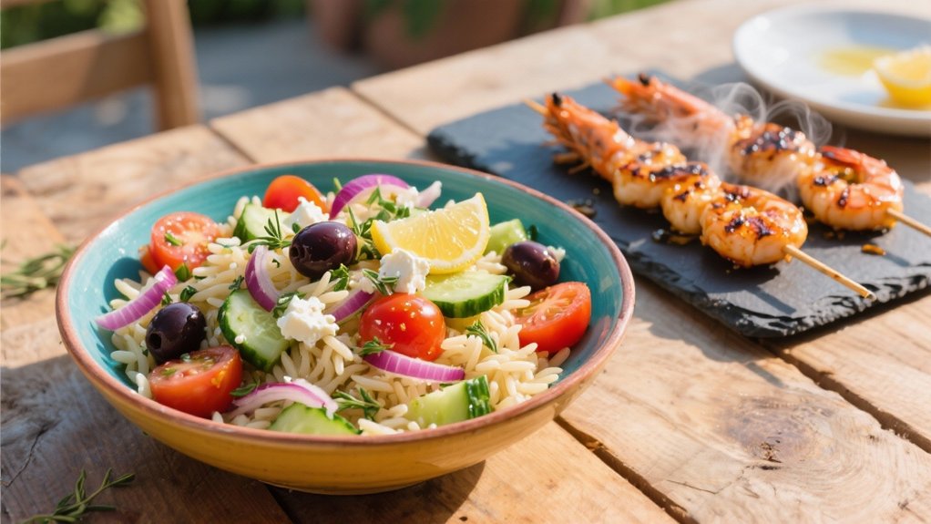 fresh mediterranean orzo salad
