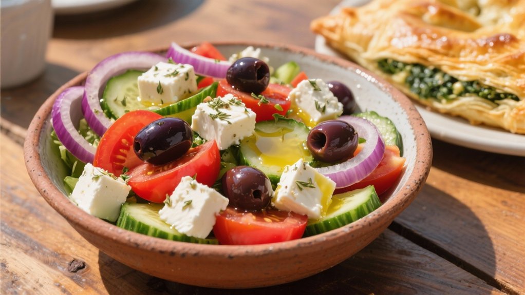 fresh mediterranean village salad