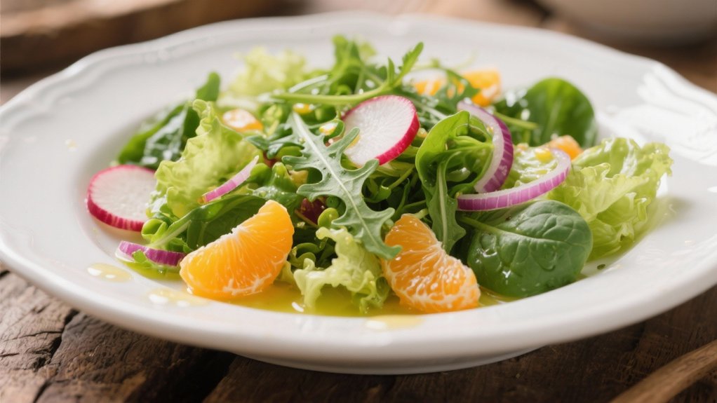 fresh mixed green salad