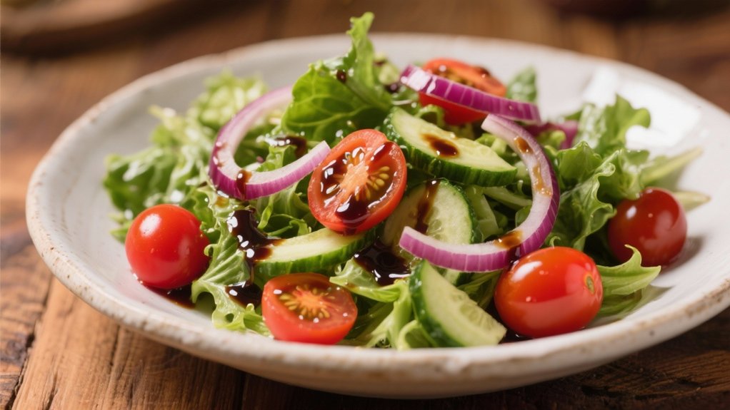 fresh mixed greens salad
