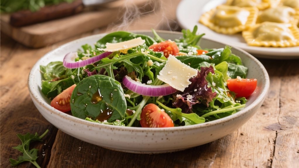 fresh mixed greens salad