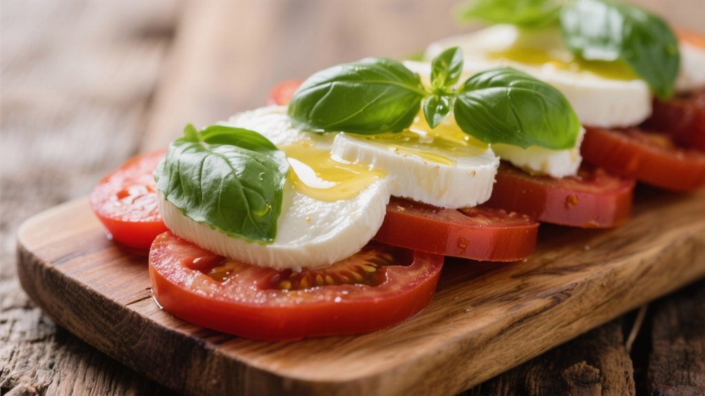 fresh mozzarella and basil
