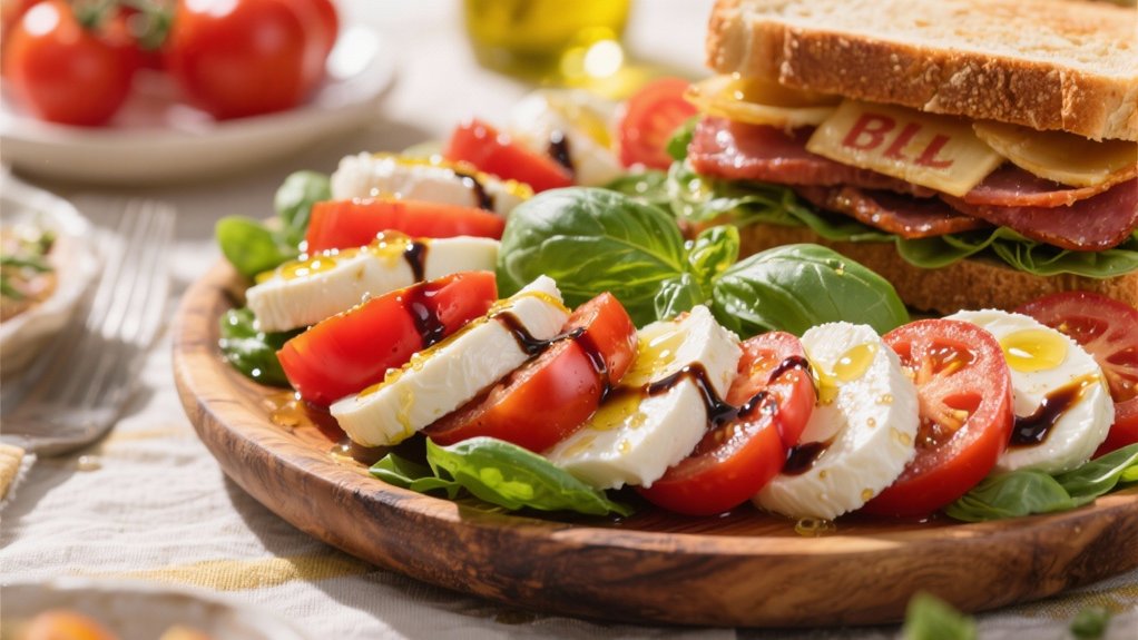 fresh mozzarella and basil