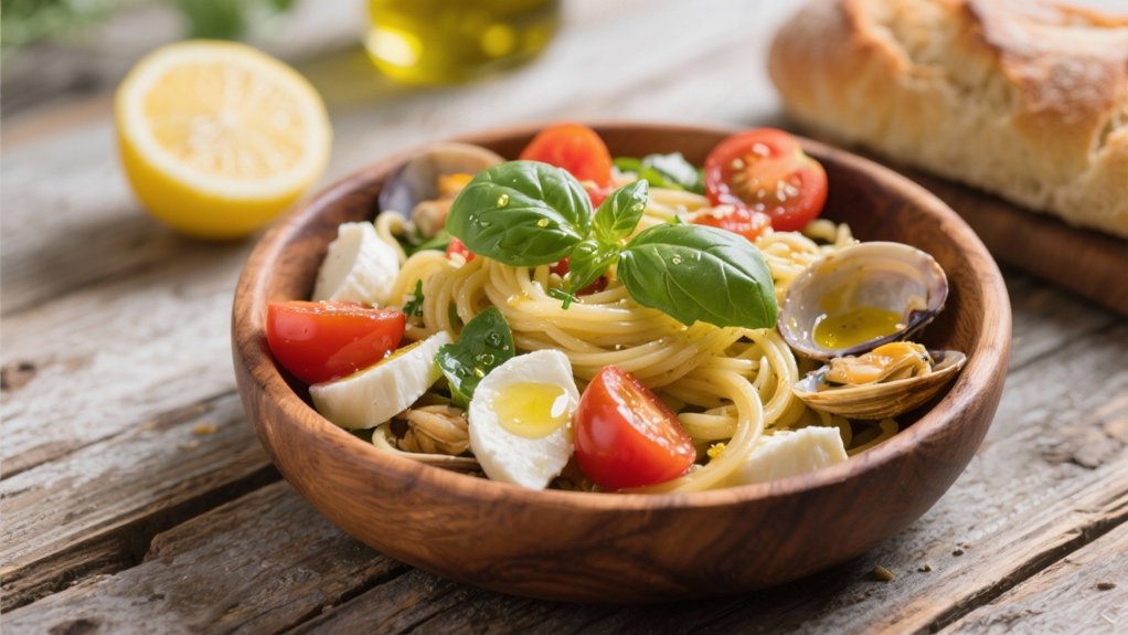 fresh mozzarella and tomatoes