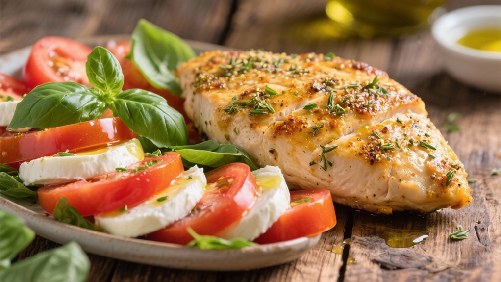 fresh mozzarella and tomatoes