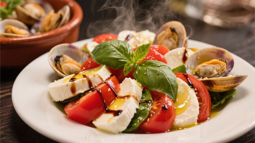 fresh mozzarella and tomatoes