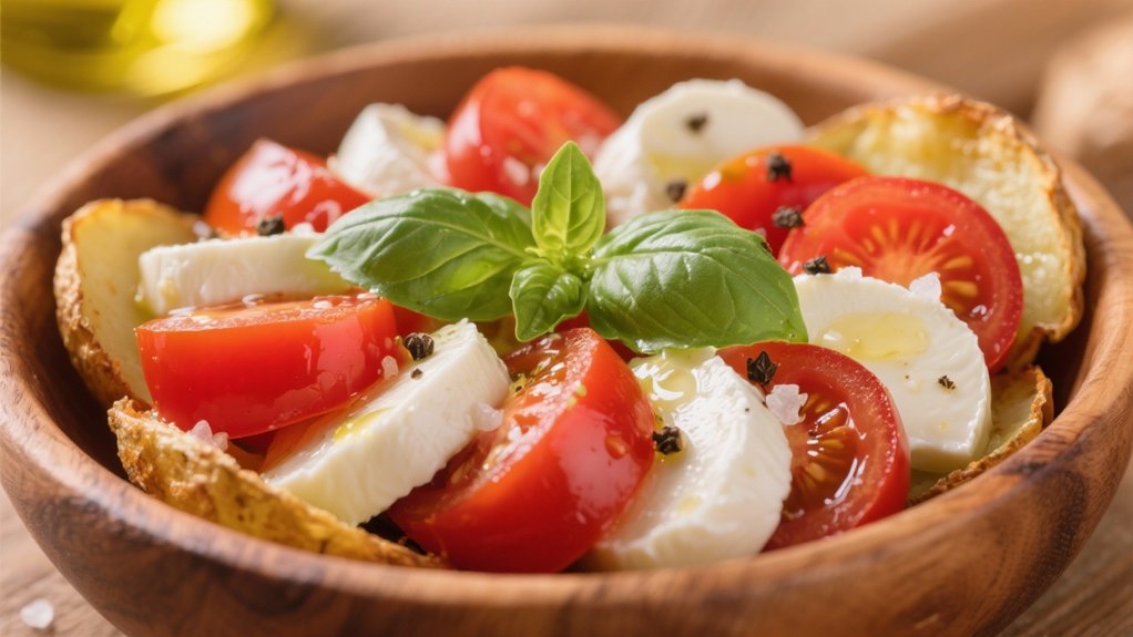 fresh mozzarella basil tomatoes