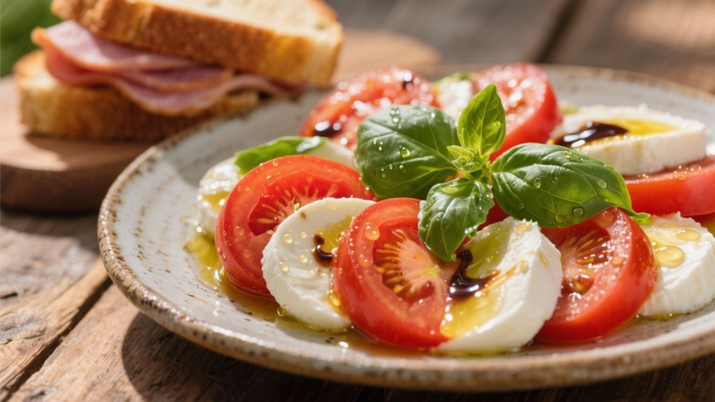 fresh mozzarella with tomatoes