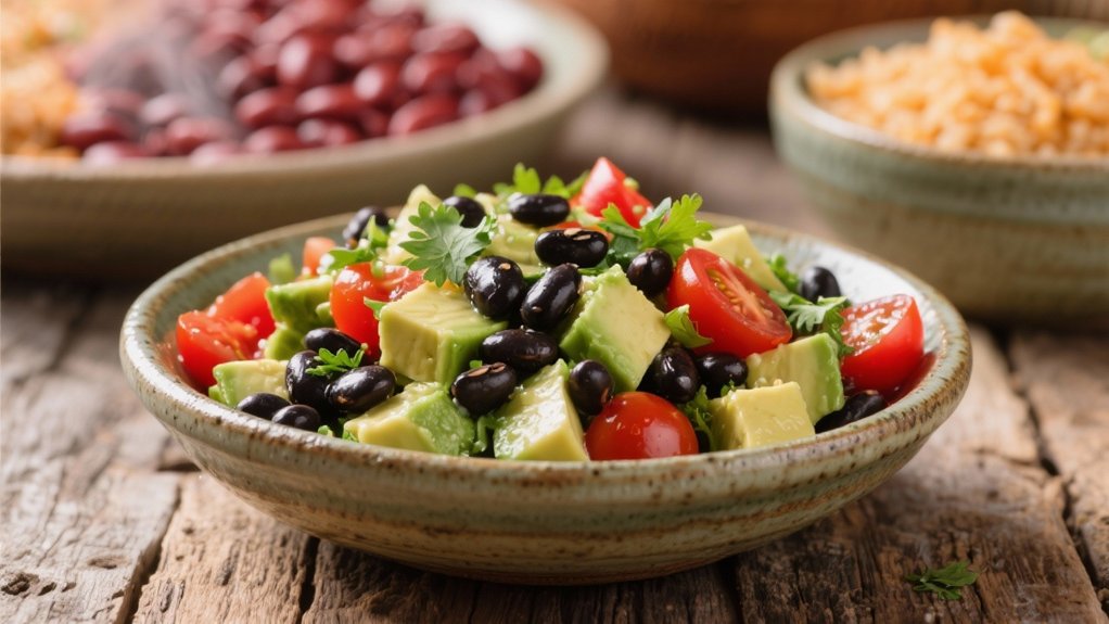 fresh nutritious avocado salad