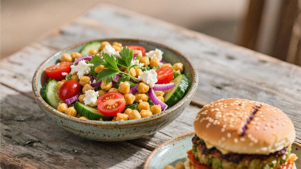 fresh protein packed chickpea salad