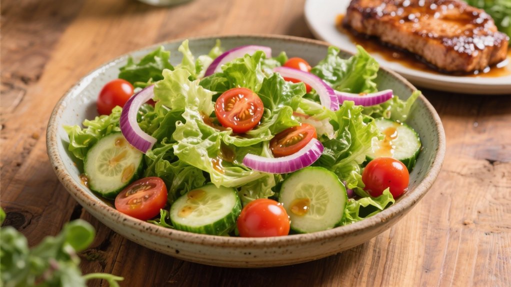fresh salad balances richness
