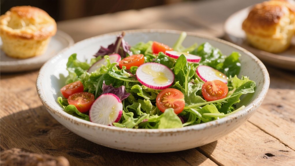 fresh salad enhances richness