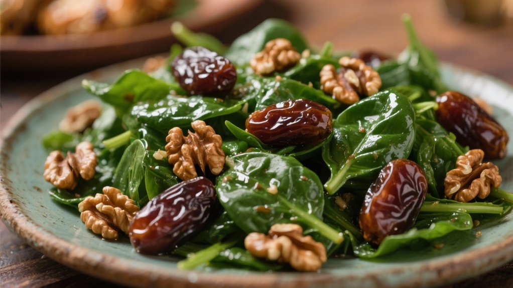 fresh salad with dates