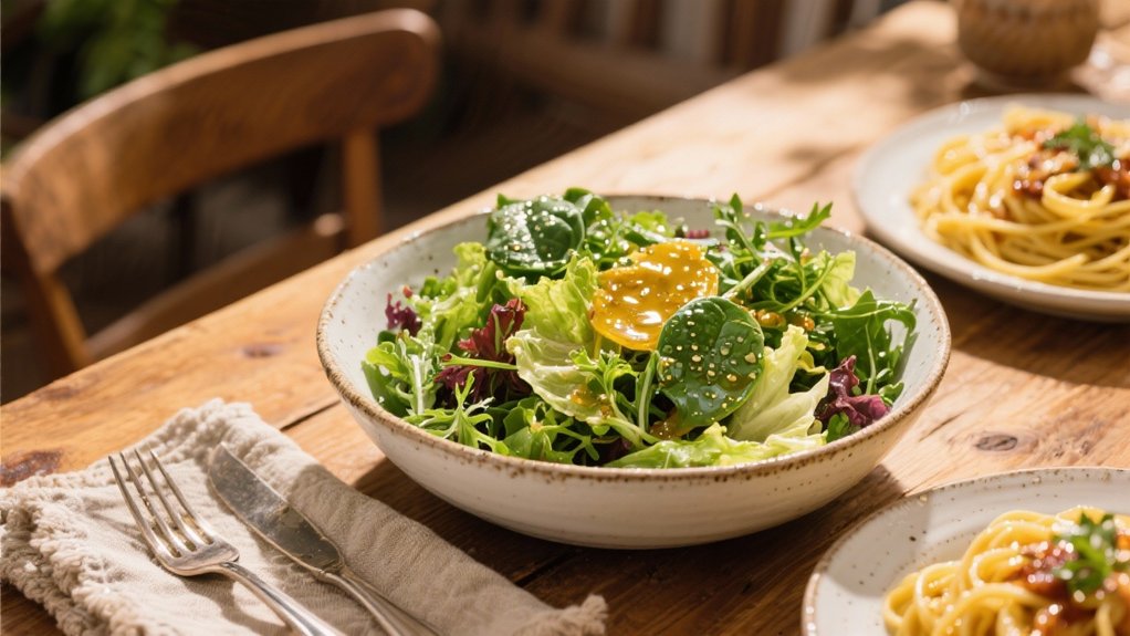 fresh salad with dressing