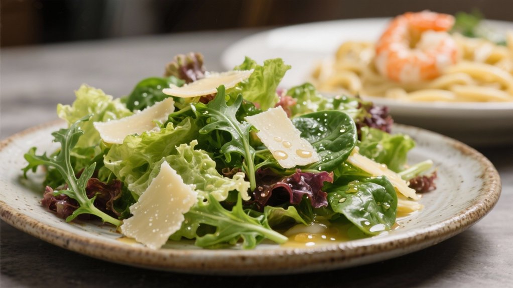 fresh salad with parmesan