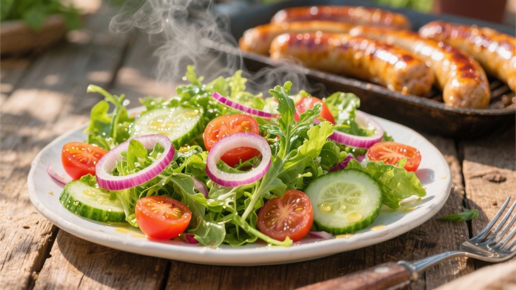 fresh salad with vinaigrette