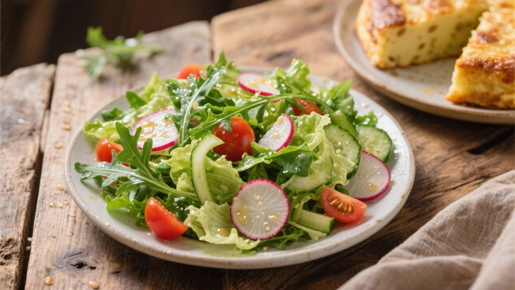 fresh salad with vinaigrette