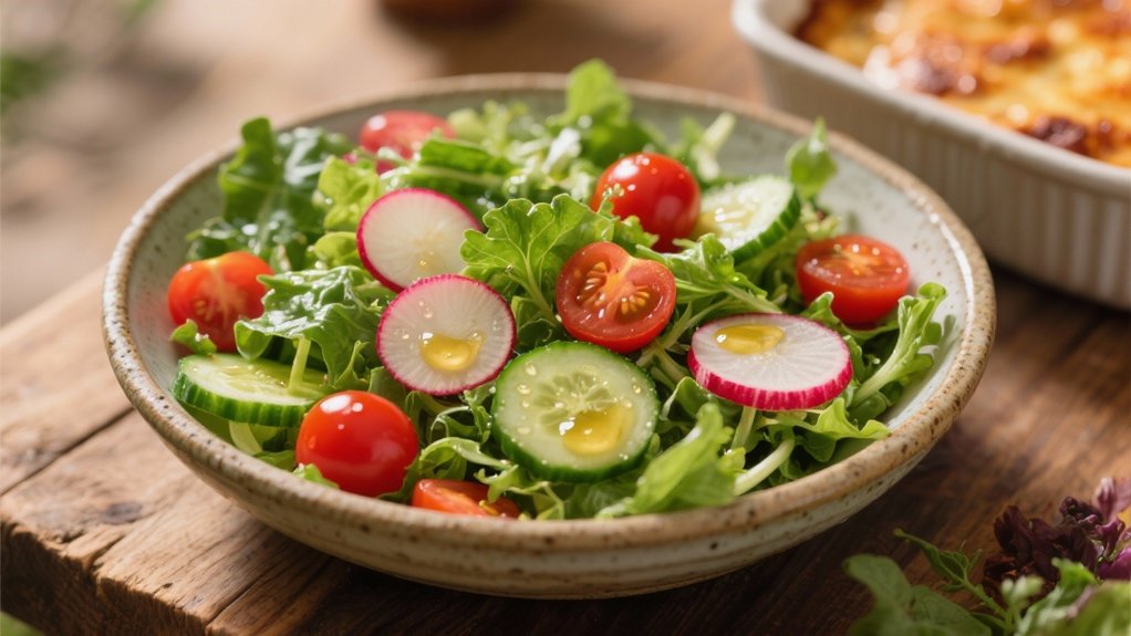 fresh salad with vinaigrette