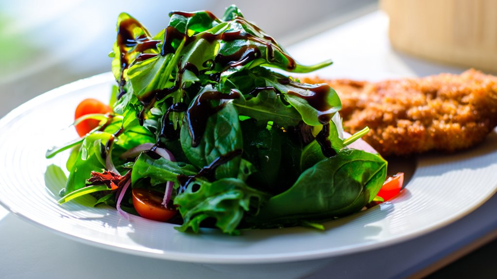 fresh salad with vinaigrette
