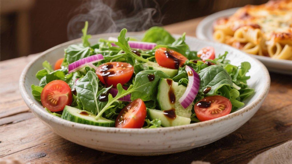 fresh salad with vinaigrette