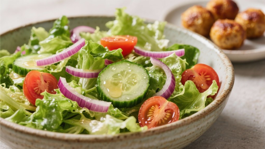 fresh salad with vinaigrette