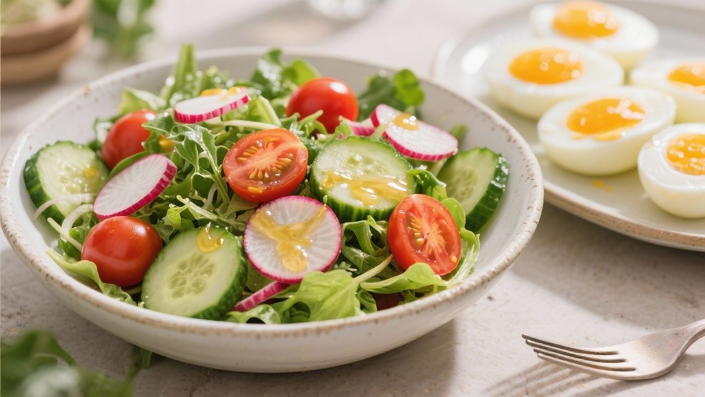 fresh salad with vinaigrette