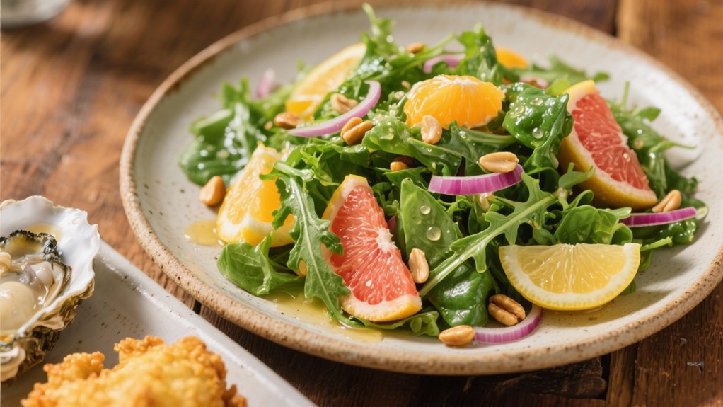 fresh salad with vinaigrette