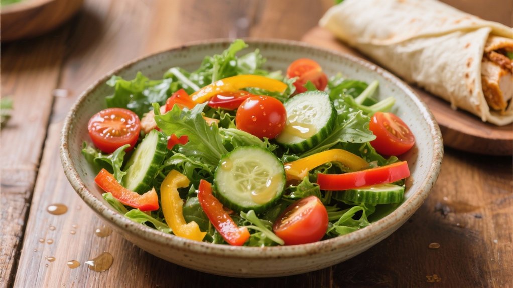 fresh salad with vinaigrette