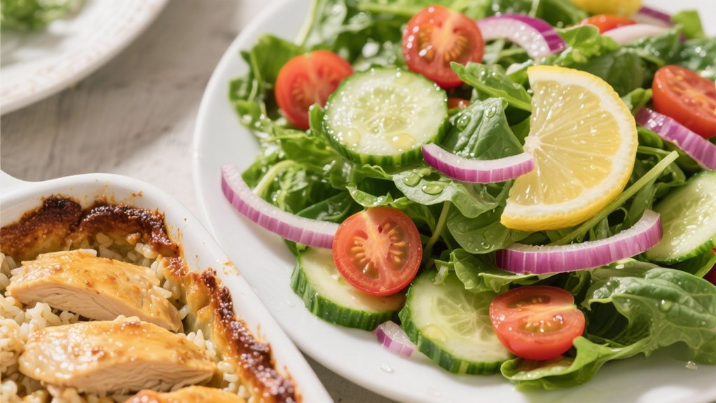 fresh salad with vinaigrette