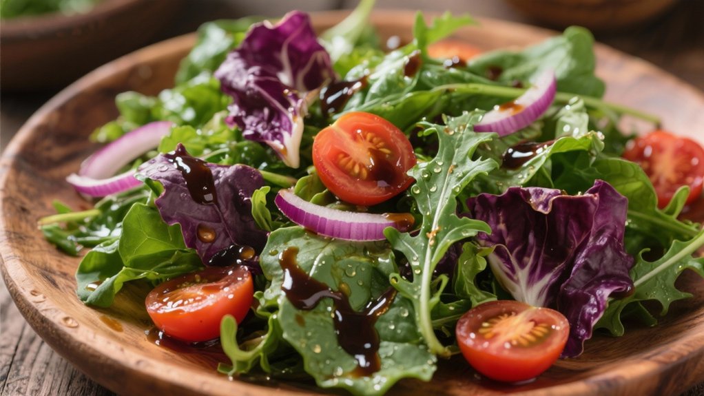 fresh salad with vinaigrette