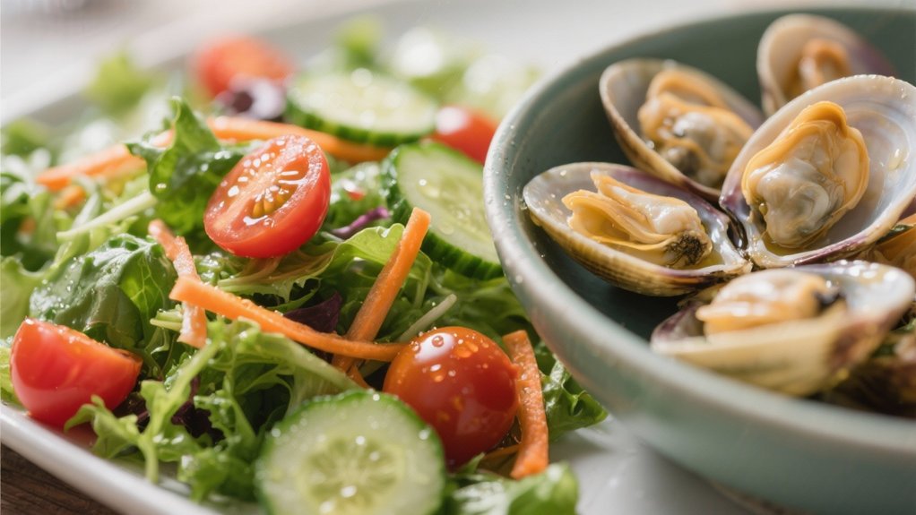 fresh salad with vinaigrette