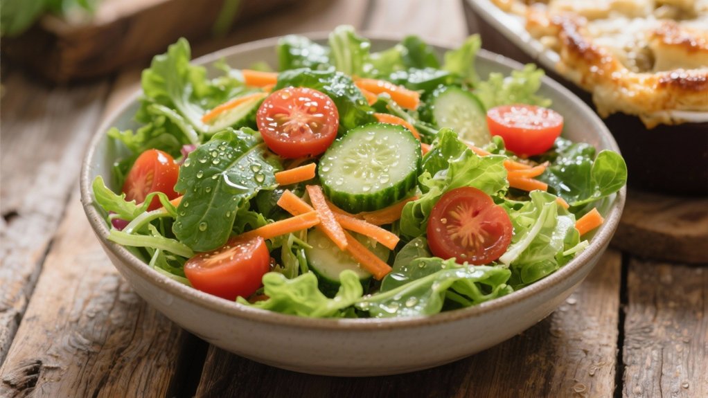 fresh salad with vinaigrette